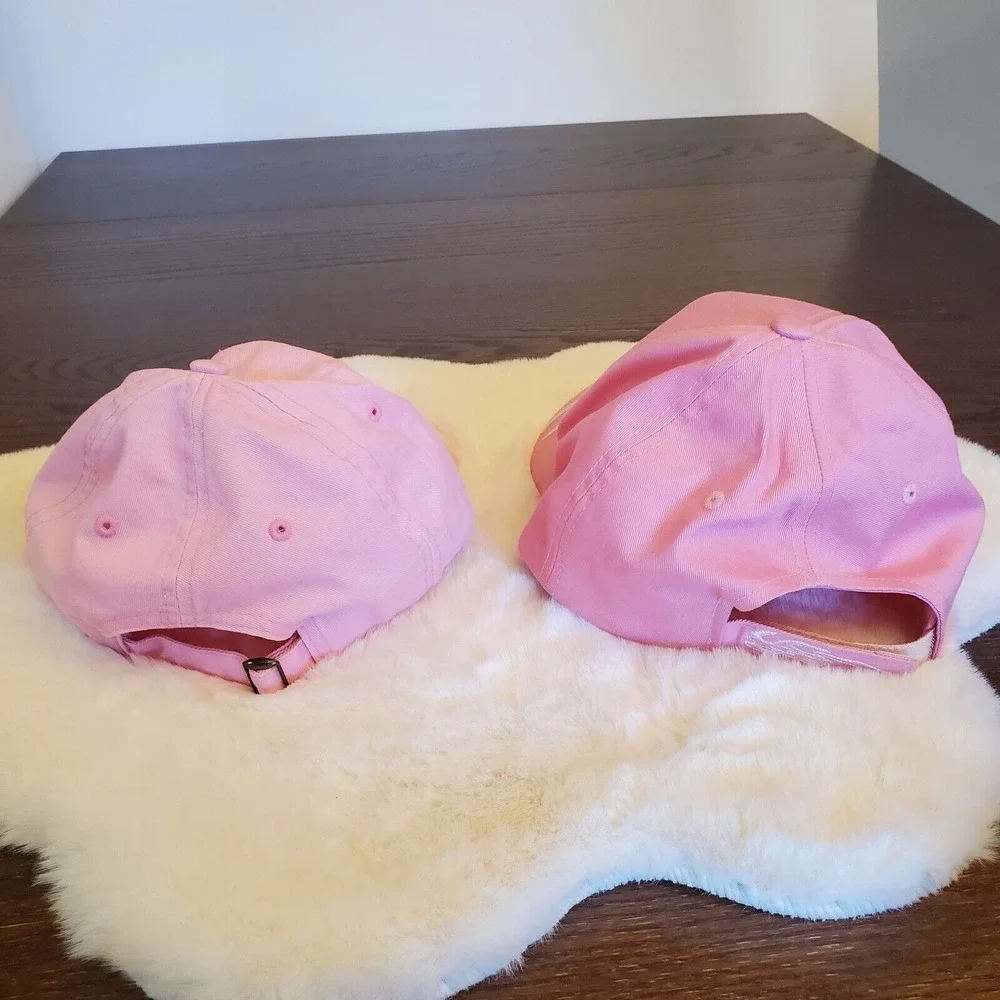 Lot Of 2 Caps Harley Davidson Hot Pink Flame Cap, Rhinestone Skull Cap Both NWOT